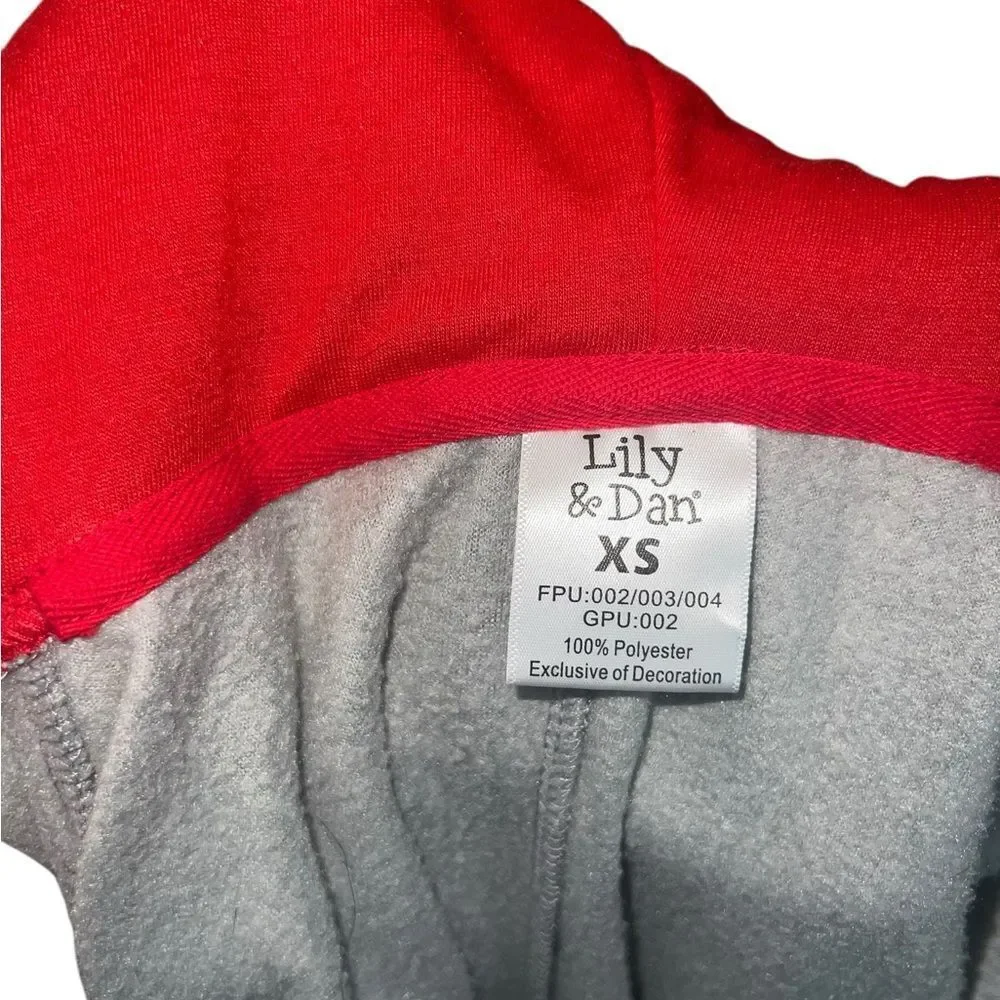 Lily & Dan Shark Hooded Fleece One-Piece Pajamas Costume XS
